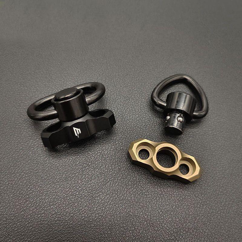 High-Quality Metal Quick Release Sling Buckle, Multi-Purpose Single-Hole 1&2 Point Sling Ring for Outdoor Sports, Cameras, Bags & MOLLE Bags