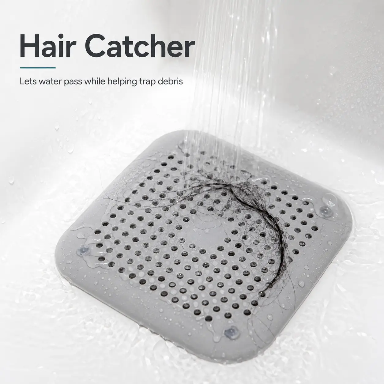 2 Counts Hair Filtration Filters, Sink Anti-Clog Filter, Bathtub Shower Floor Drain Plug, Kitchen Deodorant Plug, Bathroom Accessories, Hair Stopper for Bathtub Drain