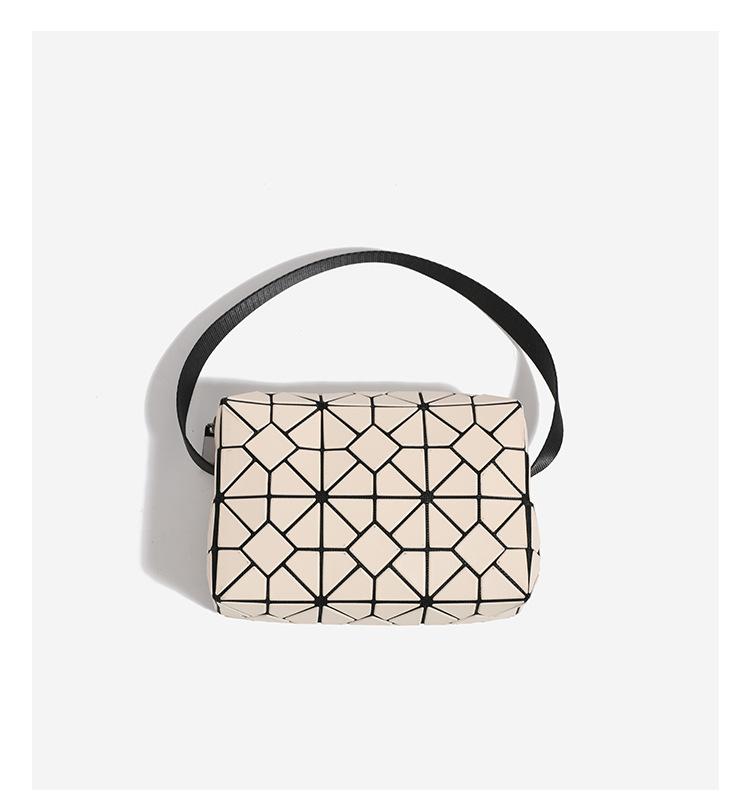 New Summer Autumn Trendy Unique Design Geometric Rhombus Cupid Small Square Bag, Versatile Single Shoulder Crossbody Underarm Bag