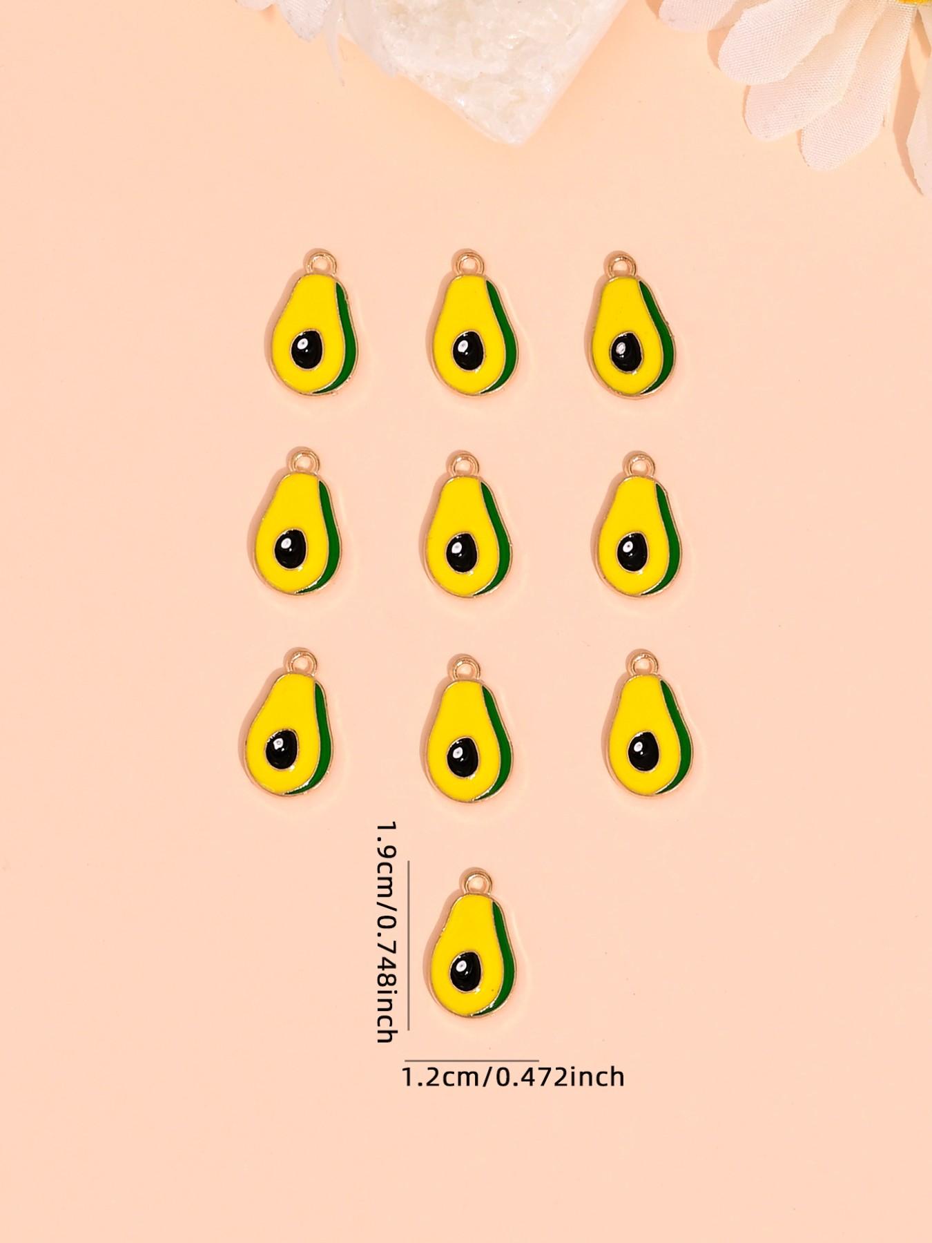 10 Cute Cherry Strawberry Pineapple Watermelon Avocado Charms, DIY Jewelry Making, Earrings Necklaces Bracelets, Daily Accessories