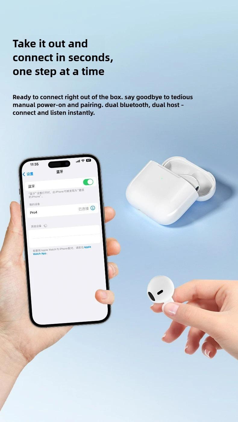 TWS Bluetooth 5.3 Wireless Earbuds In-Ear Earphones for Sports Gaming Office Work