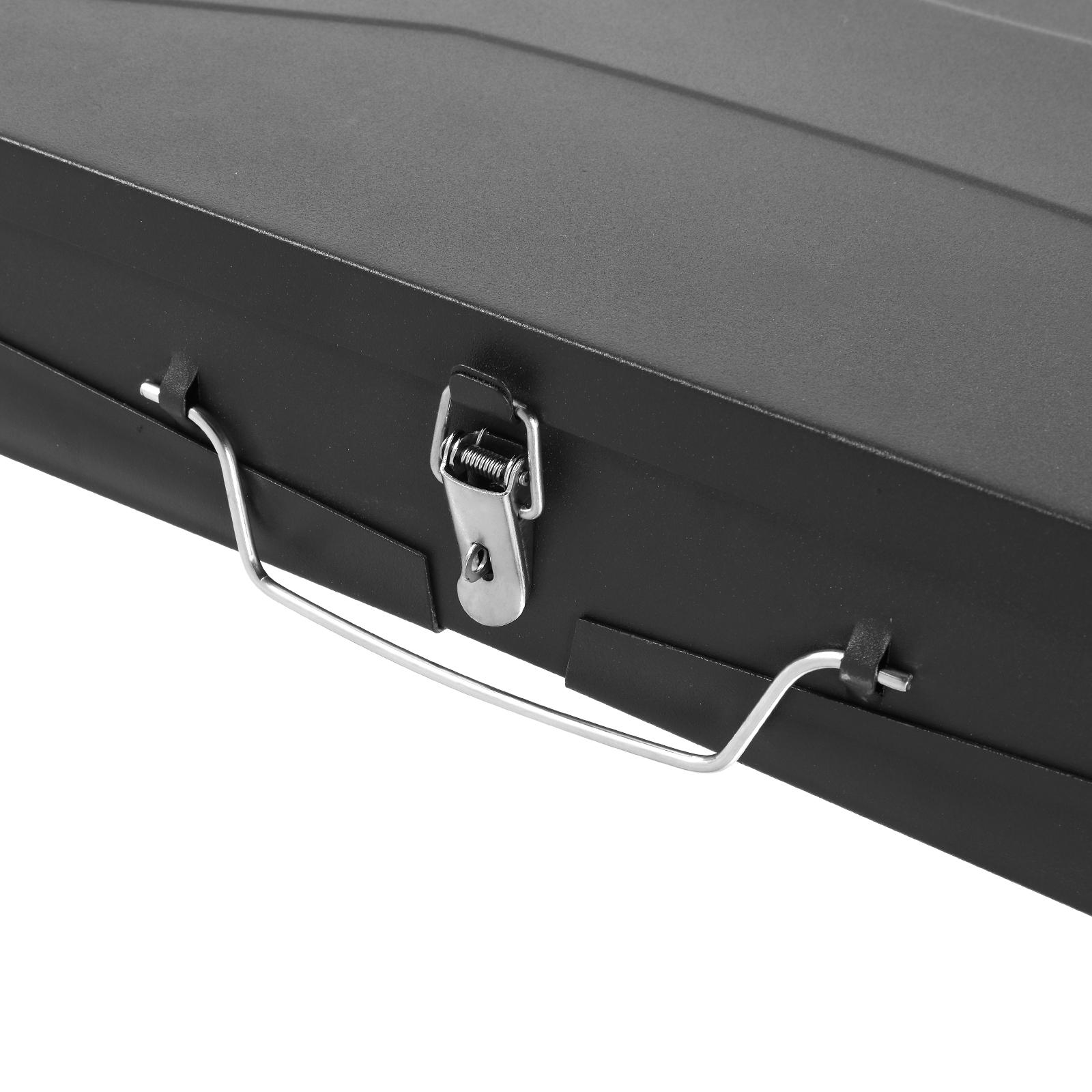 FatherDayGift Portable Square Charcoal Grill – 44x27x7cm Compact Black Outdoor BBQ Grill for Camping, Picnic, Backyard Use – Lightweight & Durable Design