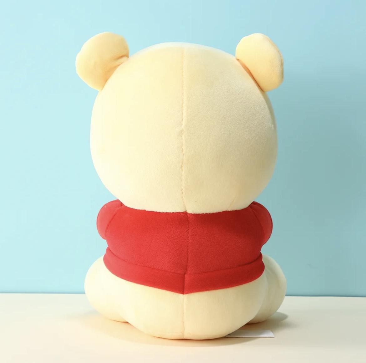 Disney Winnie the Pooh Stuffed Plush Doll - Sitting Style Holding Cookie, Soft Toy for Birthday Gifts & Room Decor