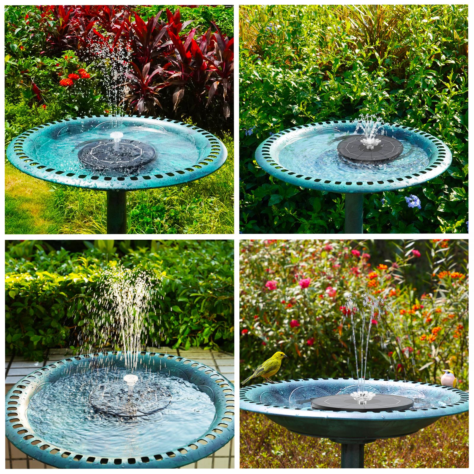 Solar Winterproof Bird Bath, with a Solar Fountain for Outdoors, Water Bath for Birds, Garden Drinker, Bath for Wild Birds, Garden Decor