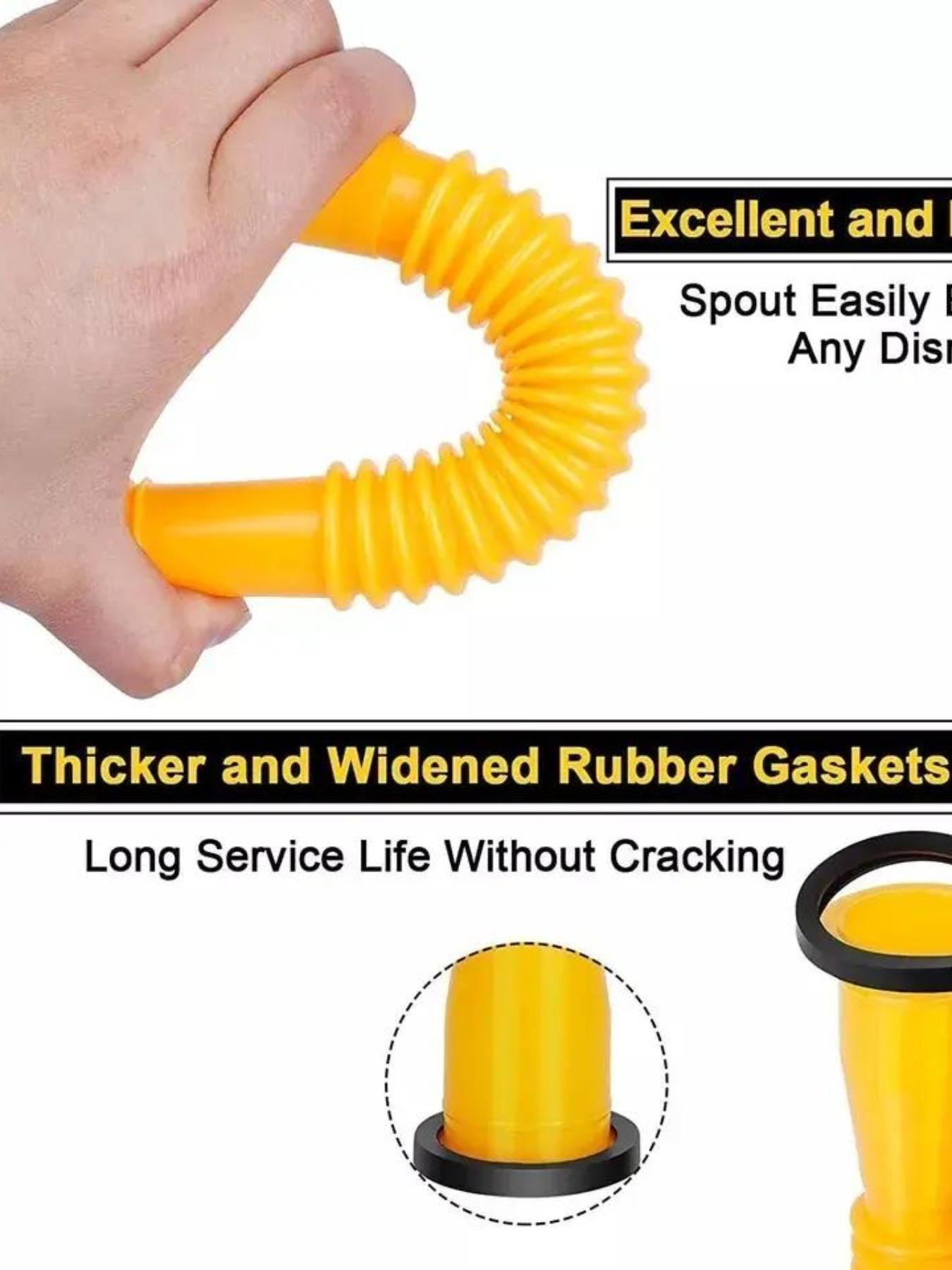 Universal Fuel Can Nozzle Kit | Replacement Gas Tank Spout with Caps for Gallon Containers