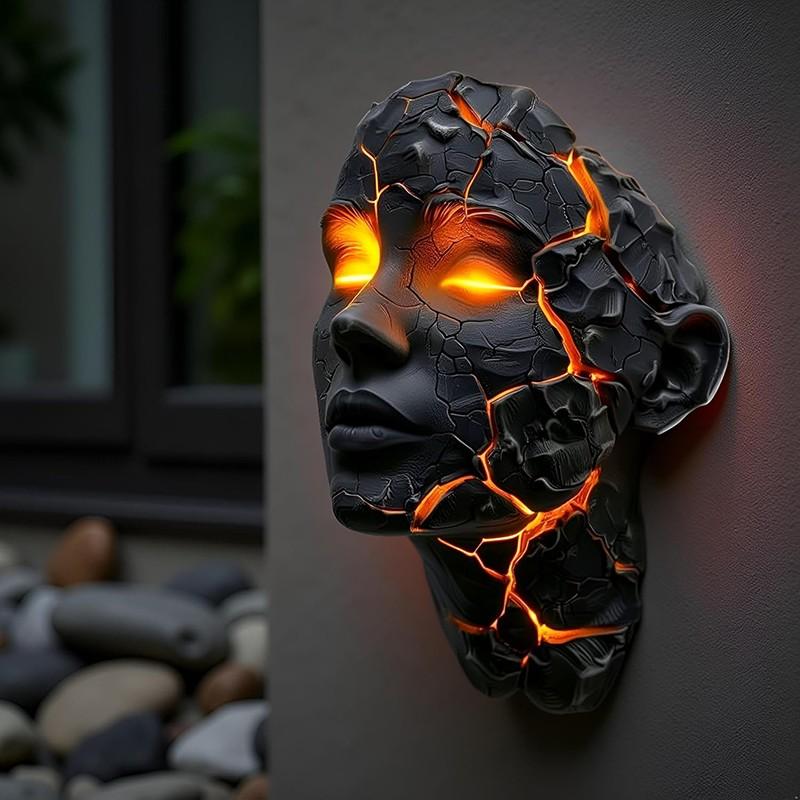 3D LED Wall Light, Fashionable Crack Soul Design, Energy Saving, Easy Installation, Glass Effect Lamp for Living Room, Bar, Cafe, Nightlight