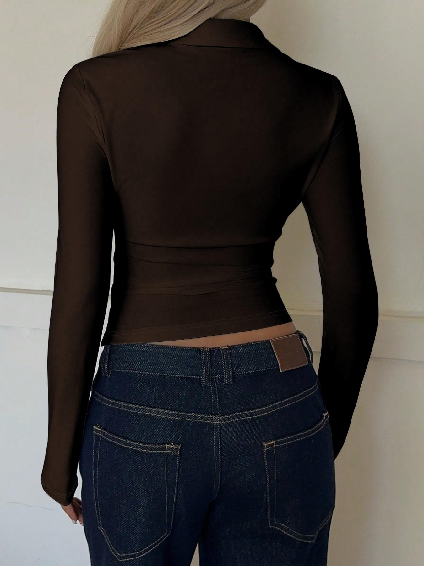 Women's Casual Long Sleeve Shirt, Blouses, Comfortable Daily Wear, Fashion Versatile Top, Perfect for Everyday Use, Stylish and Comfy