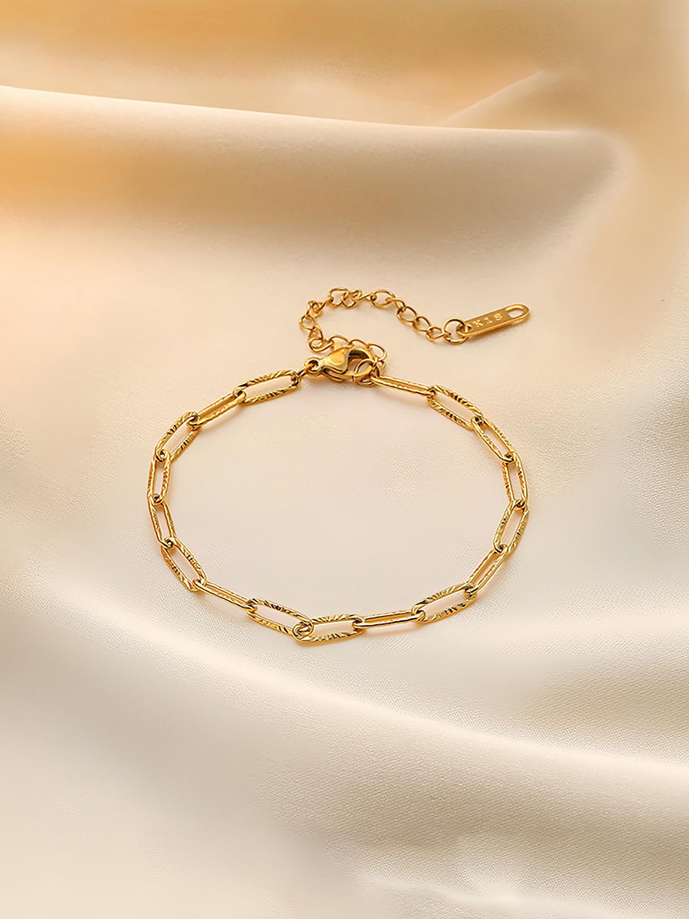 Minimalist Stainless Steel Snake Chain Bracelet, Round Links, Couple Style, Daily Wear, Gift Idea, All Seasons, Casual Fashion