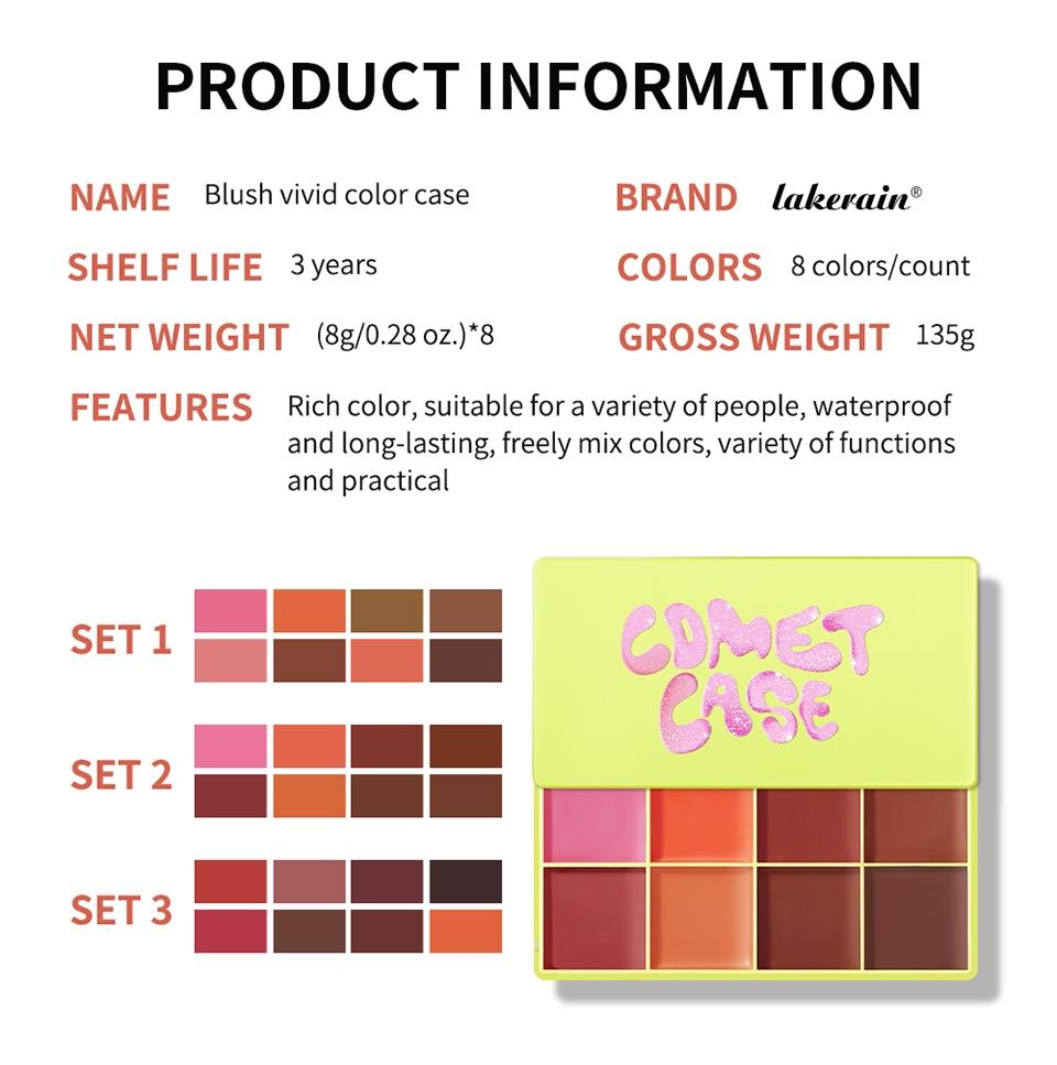 Multi-colour cream blush, matte blush, cream blush, all-in-one contouring, dual-use for lips and cheeks, creamy blush, portable make-up palette, long-lasting matte finish