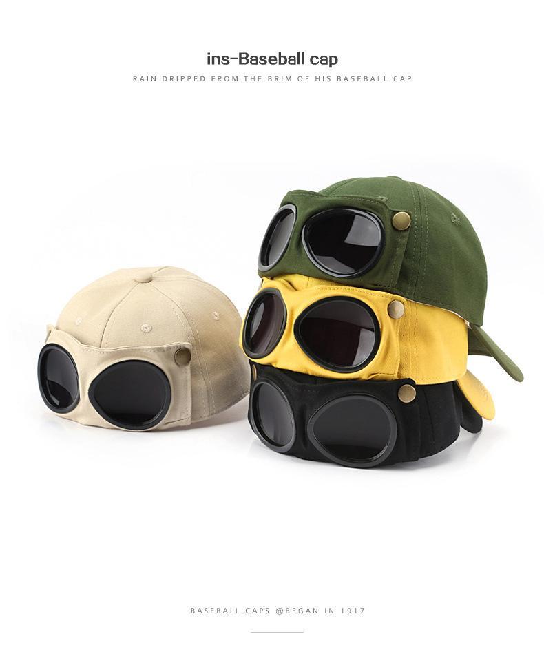 Men's Korean-Style Pilot Baseball Cap - Personalized Glasses-Ready, Curved Visor, Casual Style, Sunshade for Spring & Summer, Fitted Hat, Mens Gifts, Accessories Adults