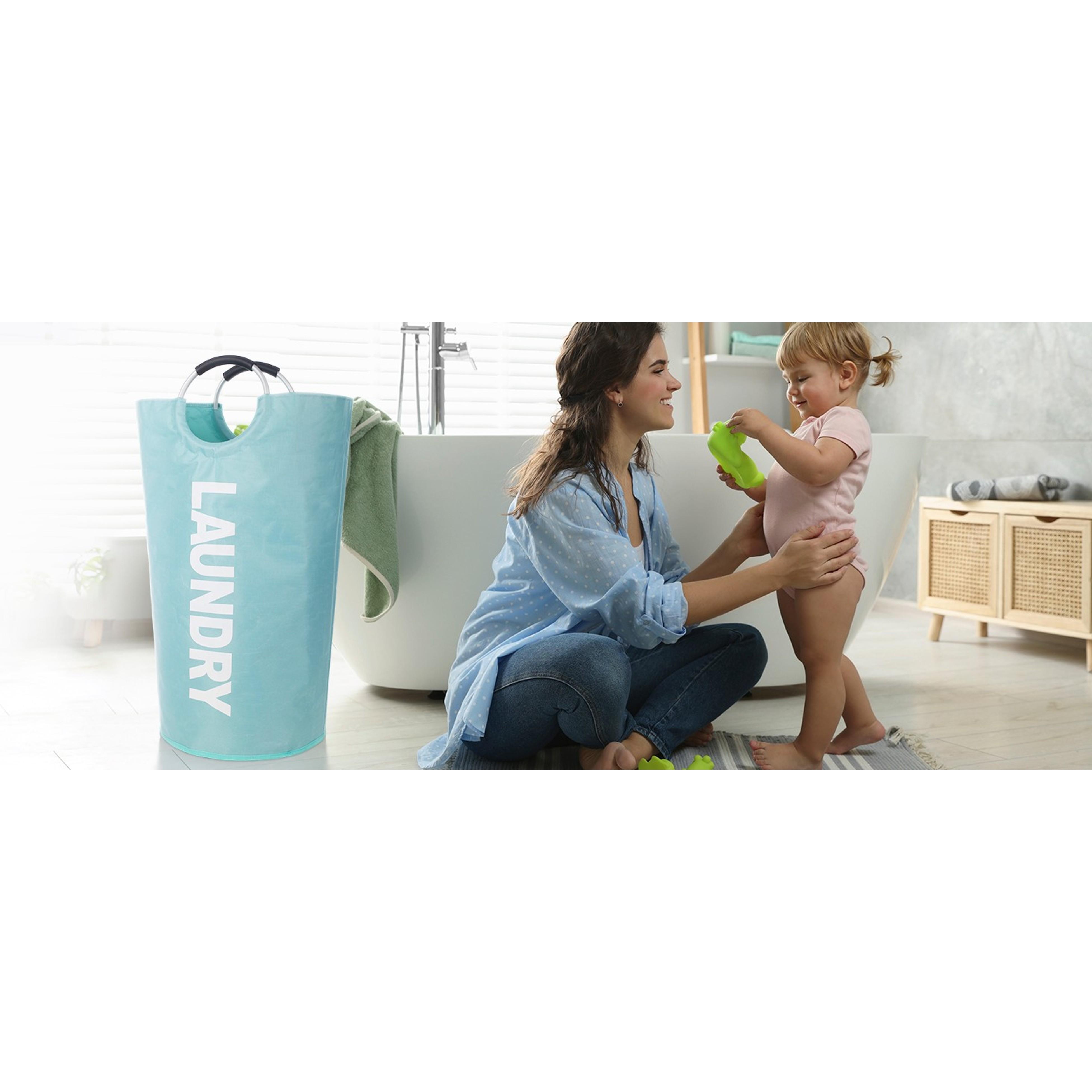90L Waterproof Collapsible Laundry Basket with Padded Handles, 13 Colors, Easy Storage Laundry HamperGift