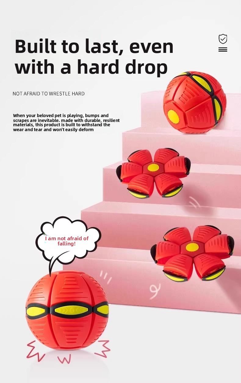 Dog toy - Self-amusement boredom relief elastic ball - Magic flying disc - Deformable ball - Footed ball - Educational toy - Outdoor sports ball