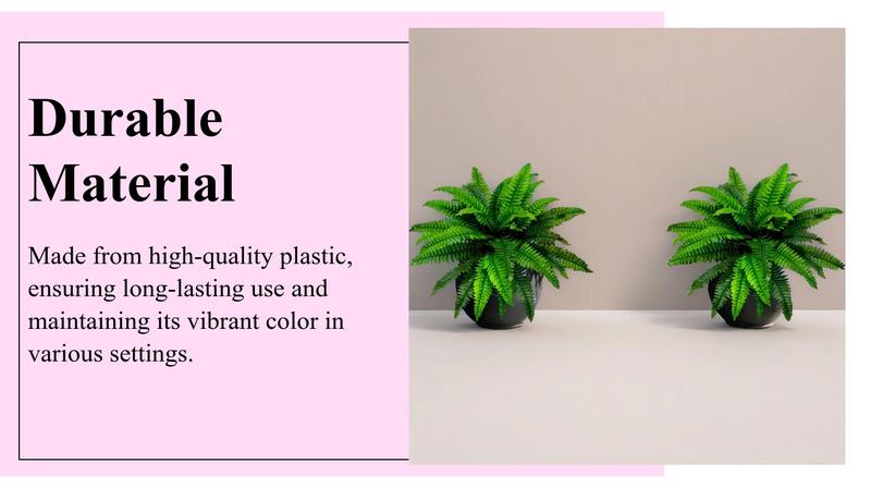 2pcs Large Artificial Boston Fern Plant - Realistic Lush Green Plastic Hanging Decor for Indoor/Outdoor Use, No Maintenance Home Garden Porch Decor, Perfect for Graduation Christmas Housewarming Gifts, Artificial Plants for Home, Artificial Faux Plants