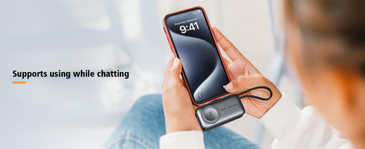 Portable Wireless Charger, 5000mAh Rechargeable Power Bank for Apple Watch Series 3–10, SE & Ultra, USB-C Input & Output Fast Charging Battery Pack, Compatible with iPhone 16/15 & Galaxy, Smartwatch Accessories #GLOBAL PICKS