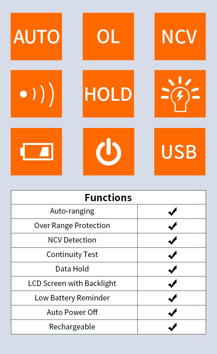 Desktop Digital Multimeter, Voice Function, Electrician Multi Tester, Backlit Bright Screen, Essential Tool for Electrical Work
