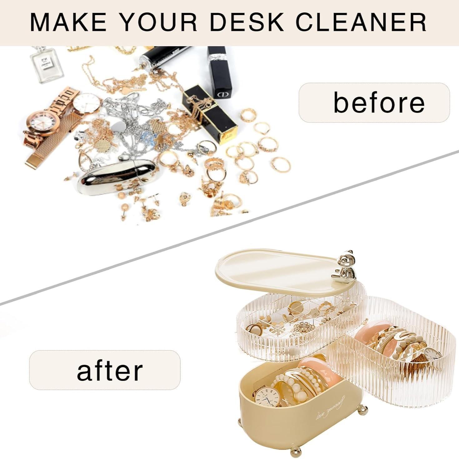 Rotating Makeup Storage Box, Divided Layer Storage, Skincare Organizer, Bathroom Storage, Multifunctional Desktop Box, Dustproof Moisture-Proof