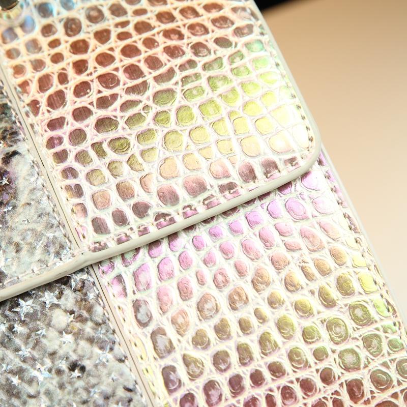 Vibrant Snake Print Crocodile Pattern Handbag, Luxurious Single Shoulder Bag, High-End Commuter Crossbody Bag, Versatile Locking Female Bag