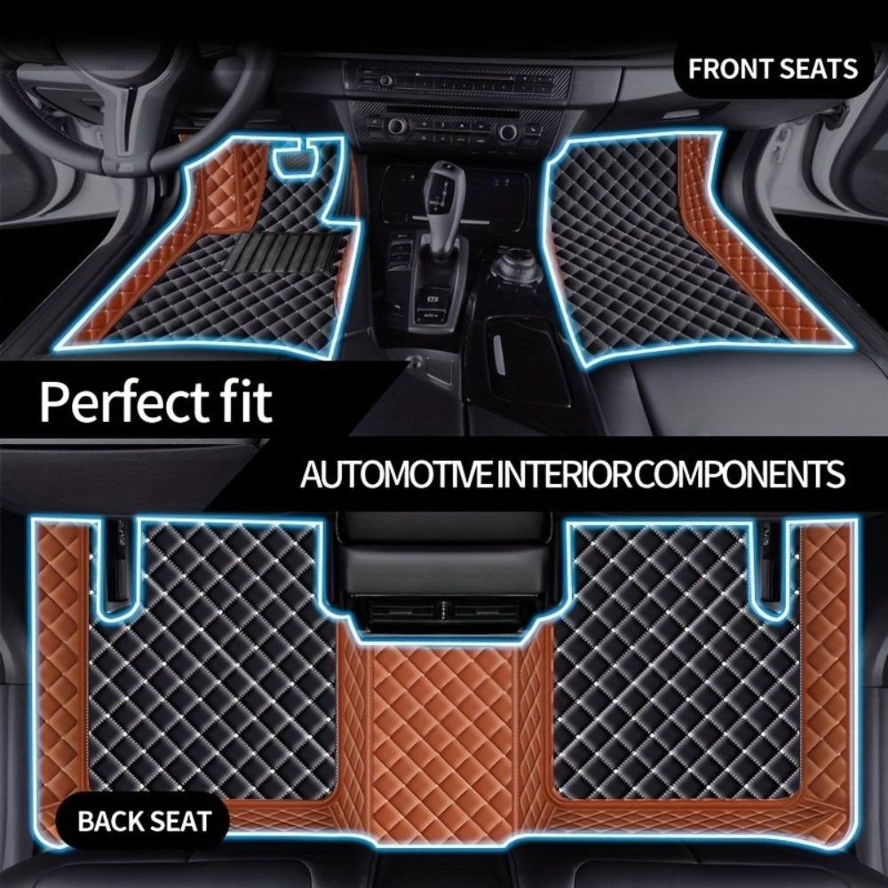FOR Toyota Tacoma 2005–2015  Model Year PU Leather Full-Coverage Car Floor Mats, Left-Hand Drive [Exquisite Embroidery] Car Floor Mats, All-Weather Use, Modern Car Accessories, Car Floor Liners, Car Accessories