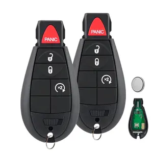 2 Remote Key Fob Replacement For Dodge Ram 1500 2500 3500 Challenger Charger Durango  2008 2009 2010 2011 2012 4 Button
