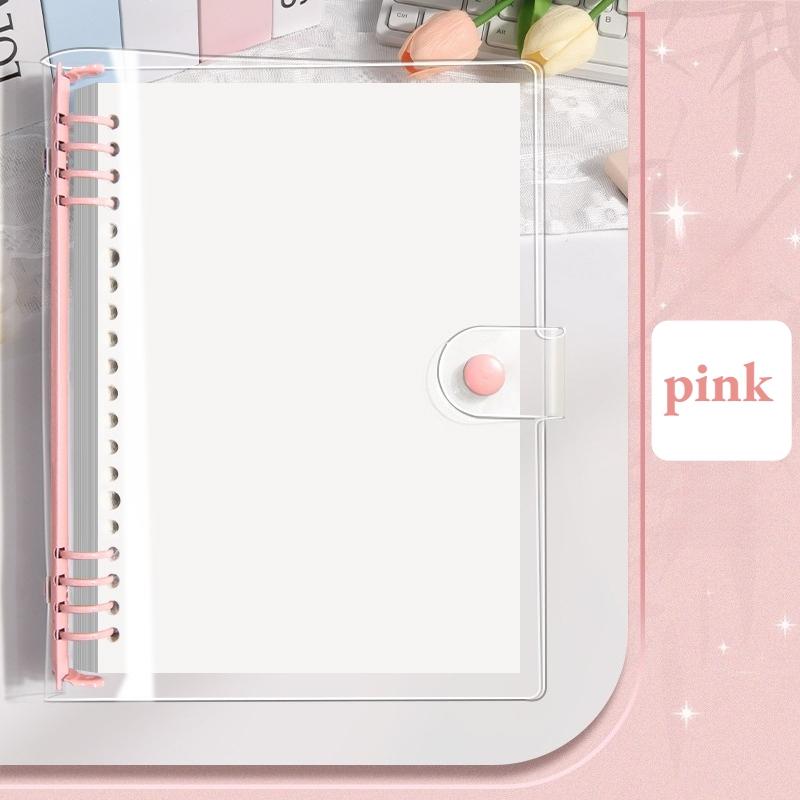 B5 size learning notebook with PVC transparent cover, ring-bound design supports layered notes and mind maps, perfect for structured focused learning, comes with B5 160 pages and B5 blank 160 pages, suitable for school homework, class notes and work logs,