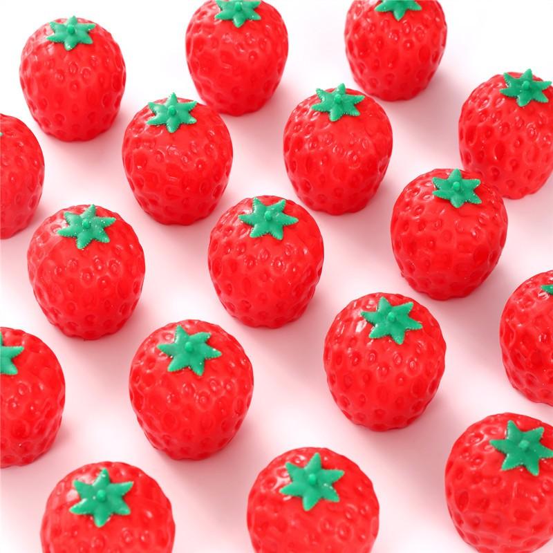 Realistic Strawberry Squeeze Toy — give it a squeeze and a cute little bear pops out 🍓🐻! An ultra-bouncy, squeezable sensory stress-relief toy, perfect for parent-child interaction and a great icebreaker for social gatherings.
