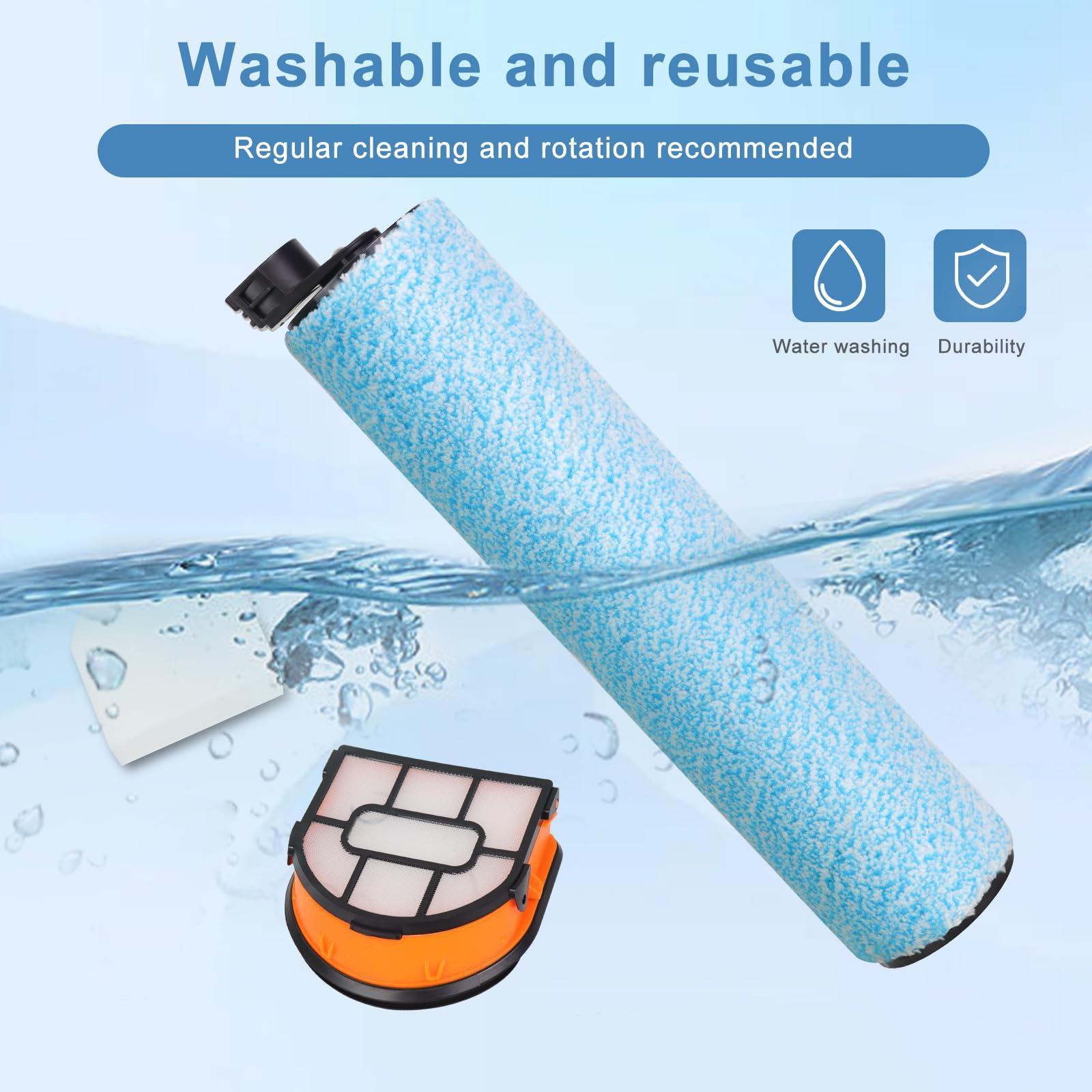 7 Pieces WD161 Replacement HEPA Filter and Brush Roller Set for Shark HydroVac MessMaster AW261, WD160, WD161, WD260, WD261, WD265 Corded 3-in-1 Vacuum, 2 Brush Roller, 4 Foam Filter, 1 Outer-Filter