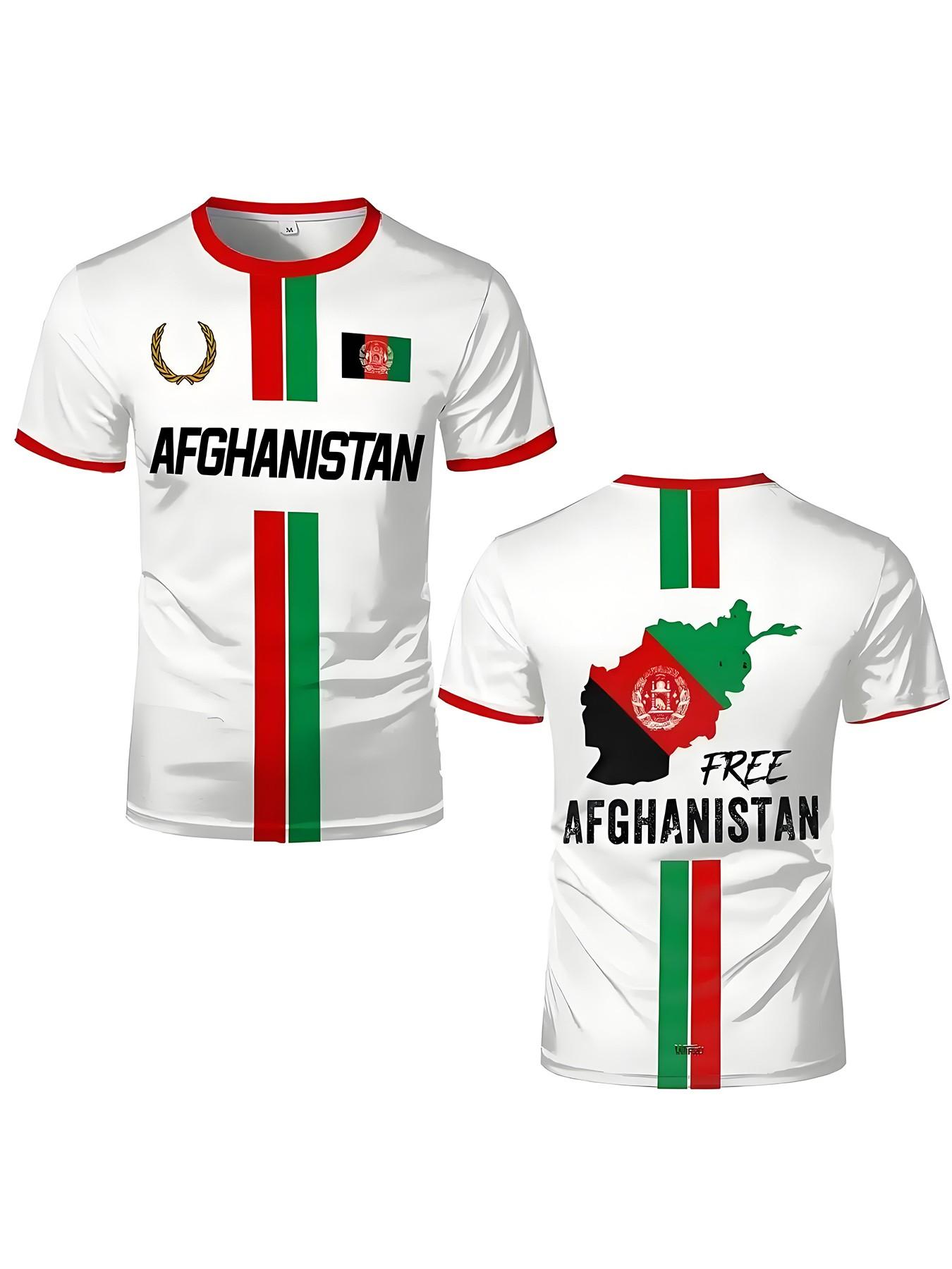 2026 New Afghanistan Football T-Shirt, Summer Unisex Afghan Jersey, Gift Wholesale, Soccer Training Wear, All Seasons Casual Fit