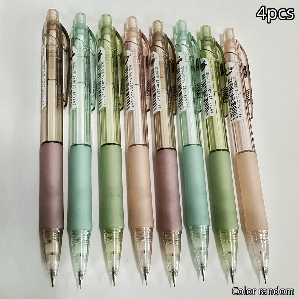 4-Pack Automatic Pencil Set, Lightweight Retractable 0.5mm Tip, Ideal for Art and Writing, Comfortable Grip, Perfect for Students and Artists