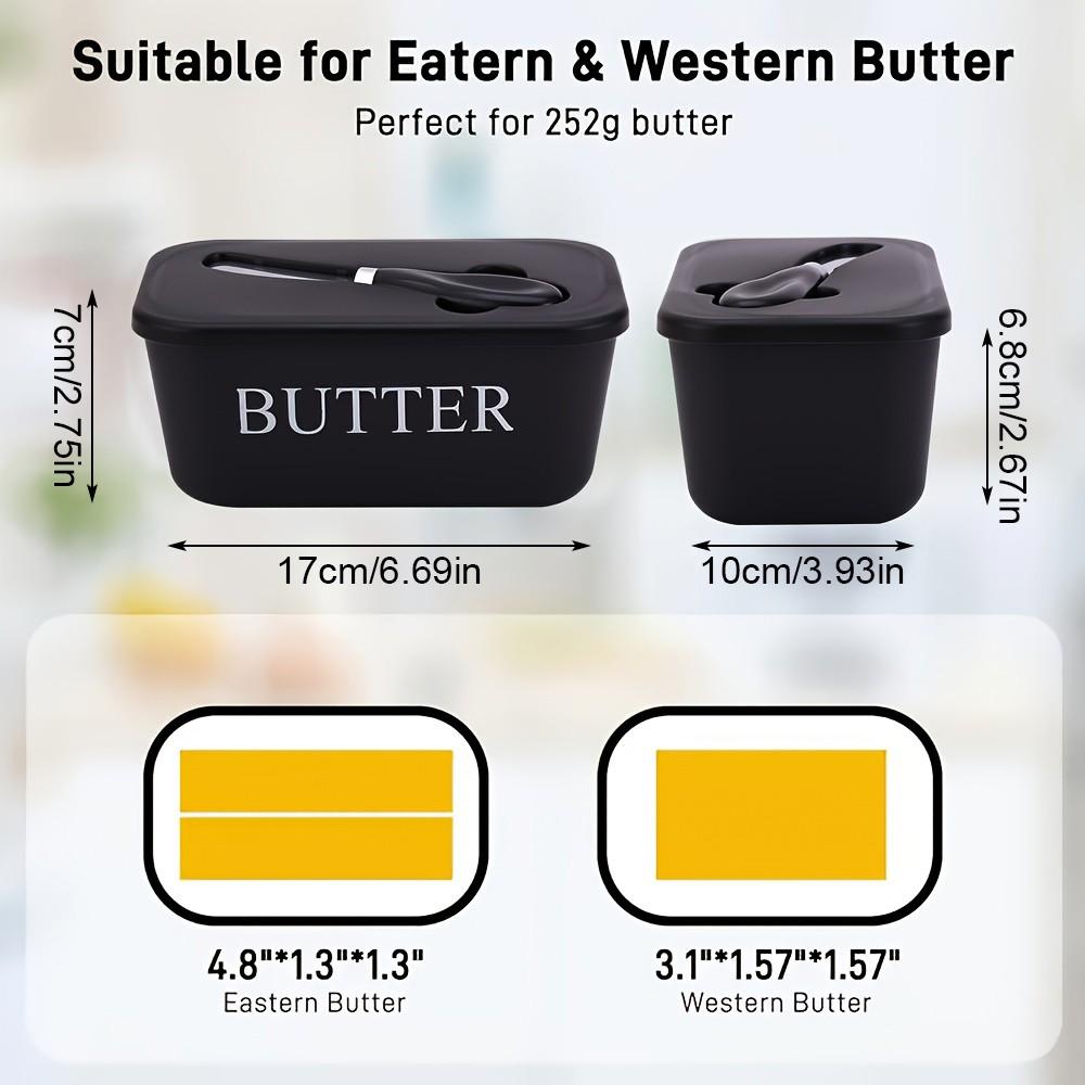 Butter Dish Set with Lid, Leak-Proof Seal, Leakproof Container, Freezer-Safe, Easy-Clean Surface, Ideal for Kitchen Baking or Gifting, Perfect for Home, Weddings, Camping, and Outdoor Activities, Great Gift for Thanksgiving and Christmas