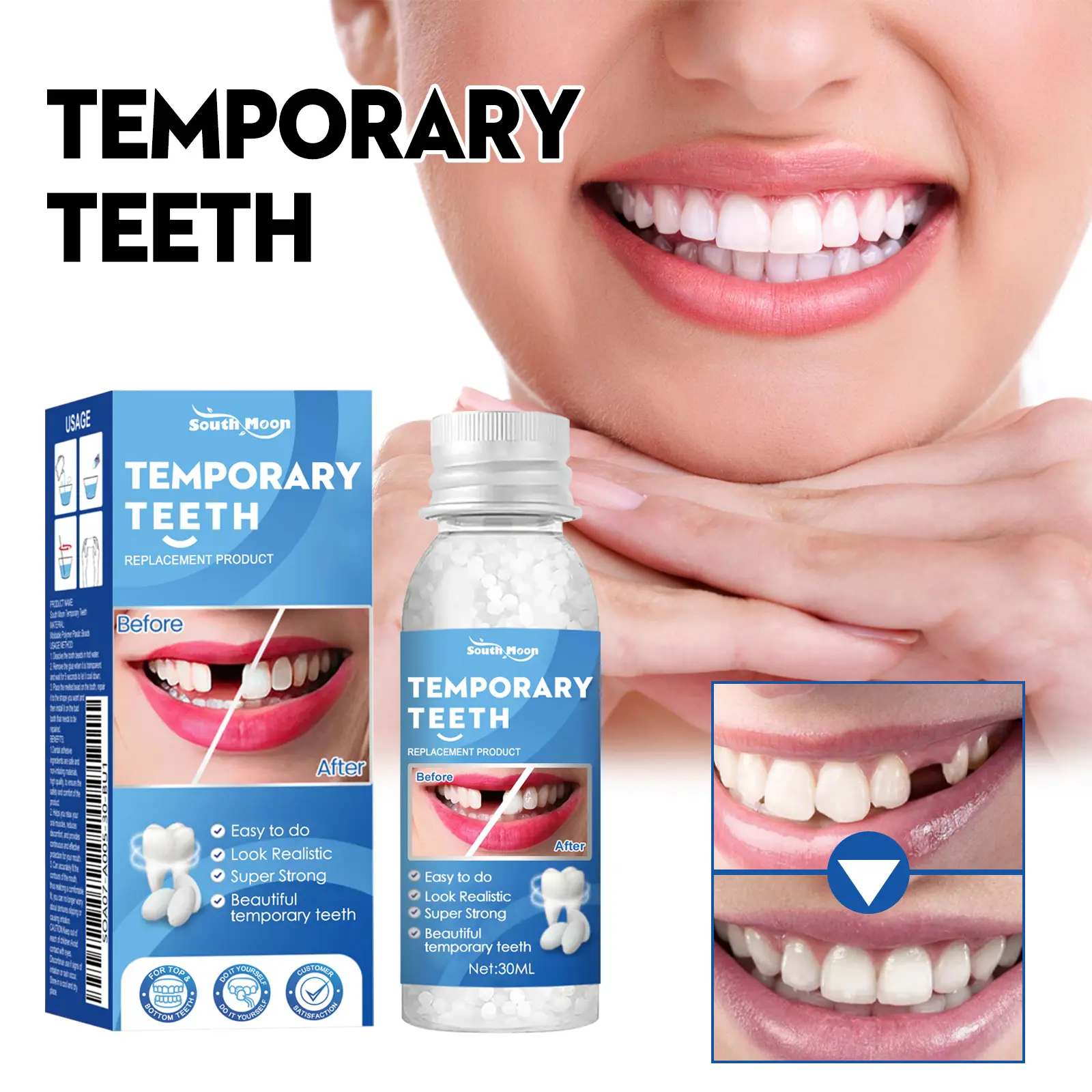 South Moon Simple Solid Dental Retainer - Soft Material, Foreign Body Free, Comfortable for Daily Wear, Teeth Beauty Enhancement Tool (Oral Care Accessory)