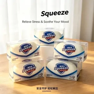 Soap Ball Squishy Soap Stress Ball Fidget Toy Crunchy Squeeze Ball Round Blocks Filled ASMR Anti Stress Toys for Adults