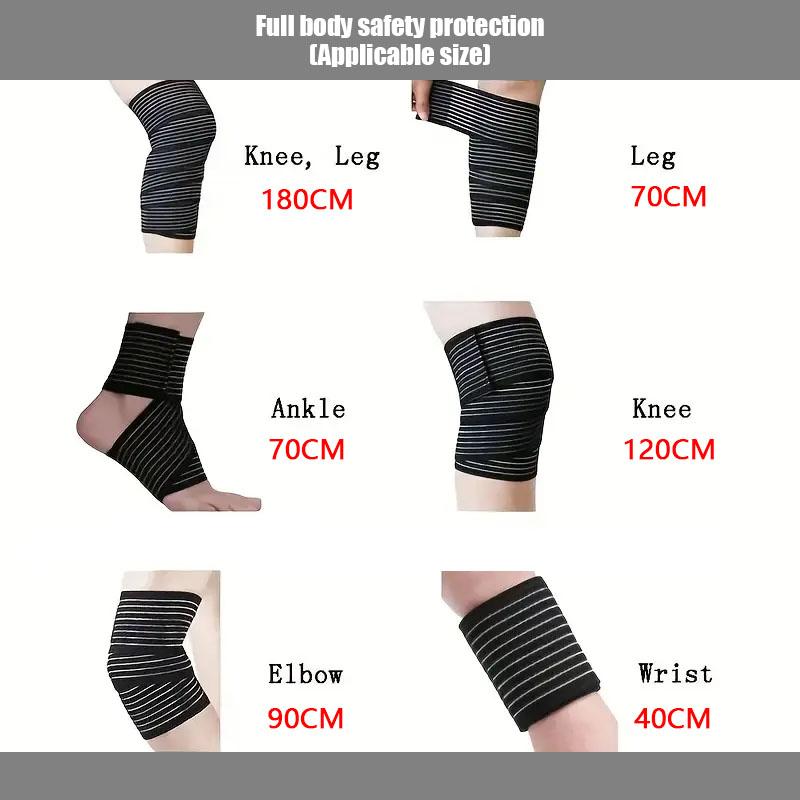 Elastic Breathable Ankle Support Brace, Adjustable Knee Wrist Foot Strap with Velcro, Sports Injury Protection Knee Pads Knees, Comfort Fit Design Knee Compression Wrap