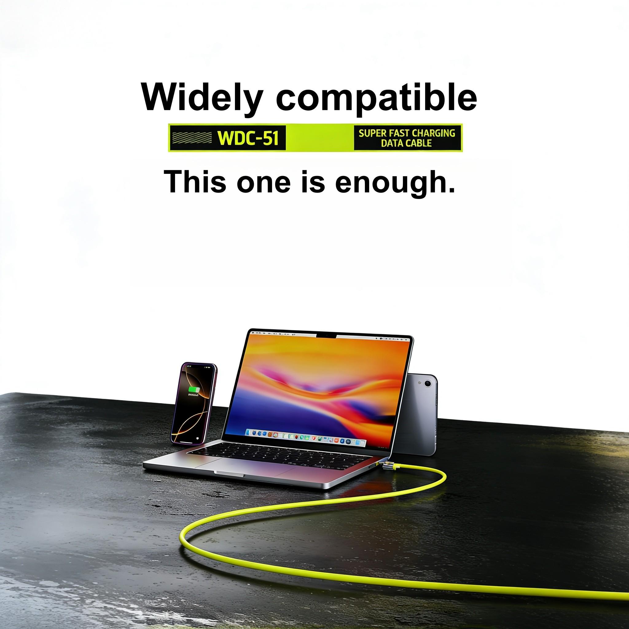 Car Accessories 4-In-1 Multi USB Charger Cable, Supports USB A, Type C, Lightning, 240w Fast Charging, Compatible with iPhone 16/15, iPad Pro, Samsung, Laptops