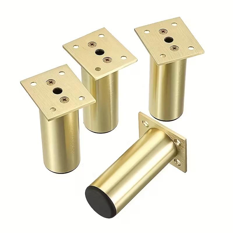 Adjustable Aluminum Alloy Furniture Legs, Includes 4 Special Screw Packs, Ideal for TV Stands, Coffee Tables, Bathroom Cabinets, Sofa Support