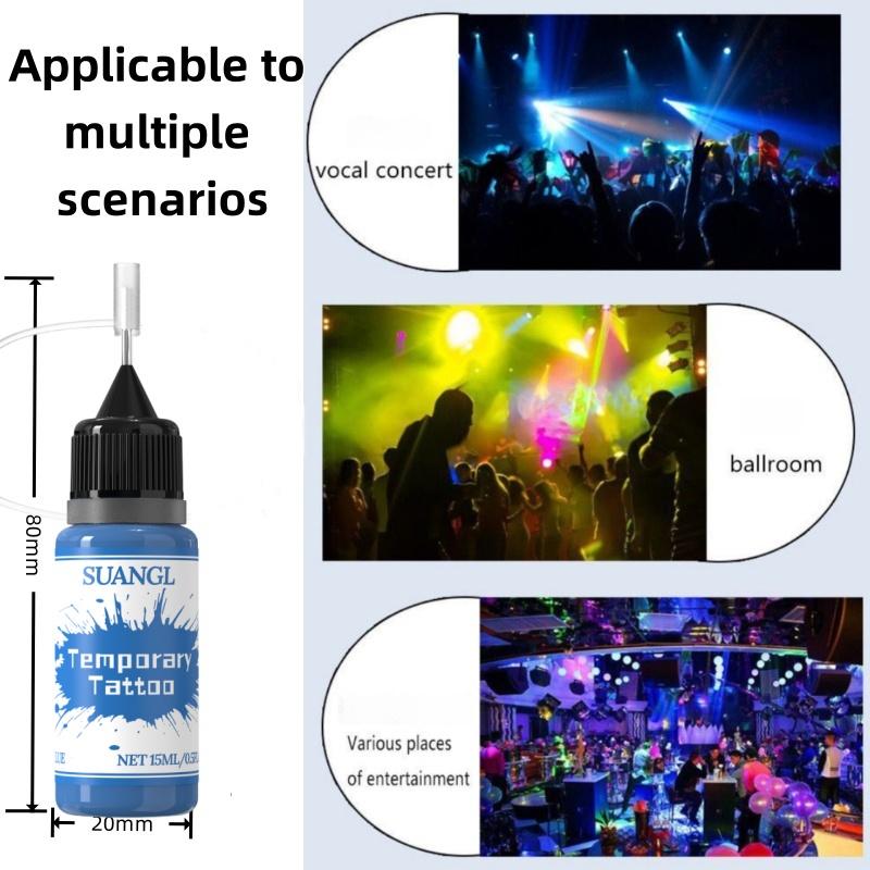 Haina Multi-Color Temporary Tattoo Kit Full-Coverage Washable Face Paint Makeup Cream with 8-Color Ink & 60+ Designs for Festivals Parties Events Cosmetic Cosmetic Water Soluble Body Paint Makeup Kit permanent tattoo marker