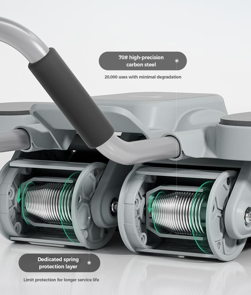 KEEP Ab Roller Wheel with Knee Mat, Automatic Rebound Abdominal Wheel with Elbow Support Ab Workout Equipment for Strengthening Core Muscles Abs Exercise Roller for Women Men