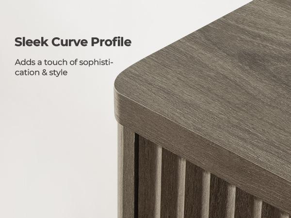 SICOTAS Buffet Cabinet with Storage Accent Sideboard with 4 Doors 66.3" Wide Fluted Credenza Modern Buffet Table Media Console Cabinet Entryway Cabinets for Living Room Kitchen Dining Room Hallway, Minimalist and Practical