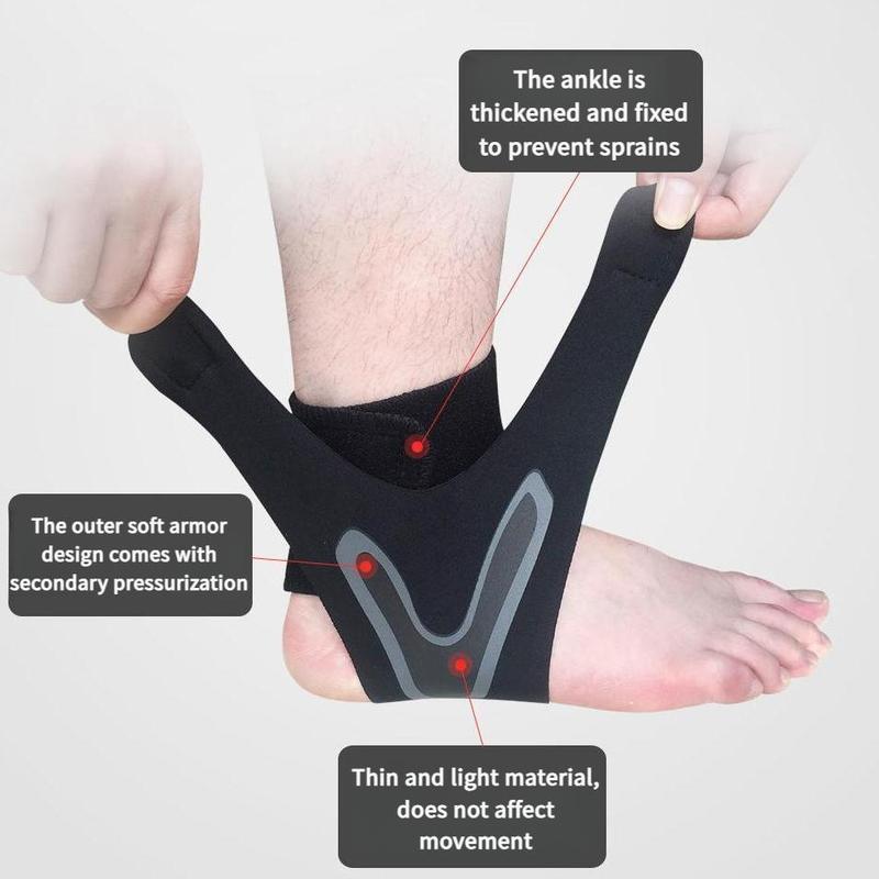 Ollas Ankle Support to Prevent Sprained Ankles, Ankle Relief Ankle Support for Men and Women, Ankle Compression Cuff with Straps Black Outdoorfun Healthcare Tool Brace