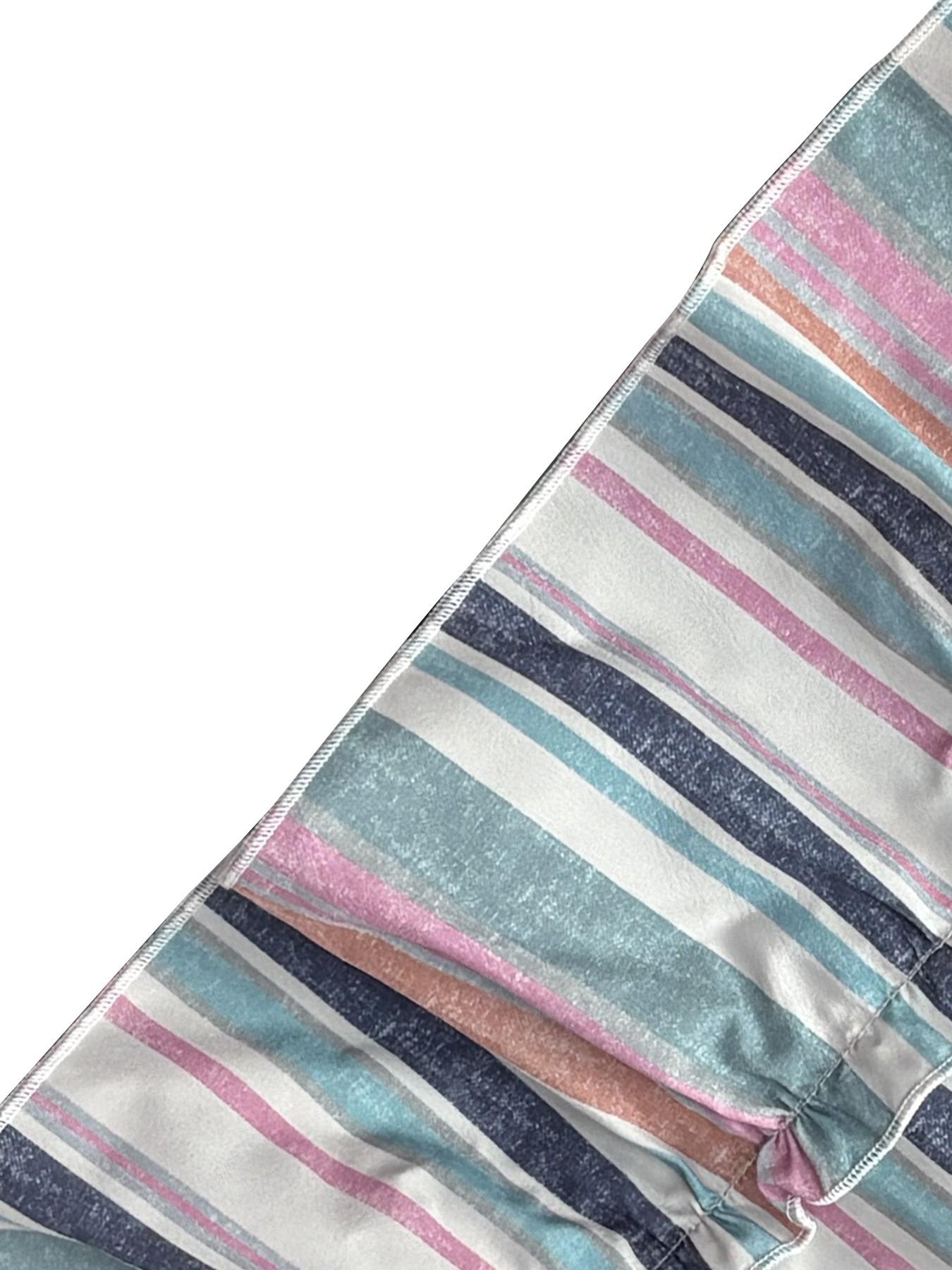 Summer Striped Dress, Layered Cake Dress, V Neck Long Dress, Bell Sleeve, a Line, Ruffle, Elegant, Casual, Retro, Vacation, Commute, Travel