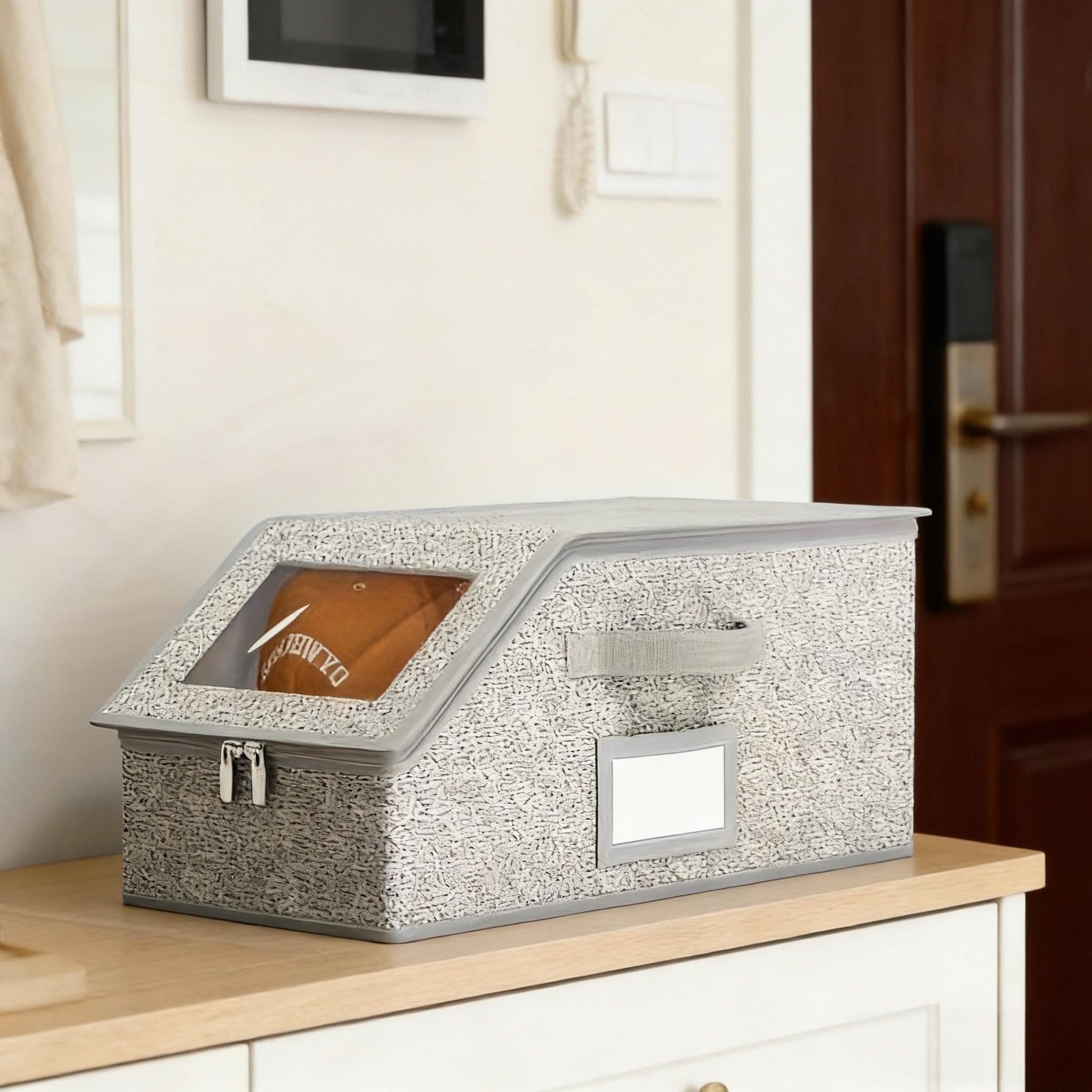 Foldable Dustproof Zipper Storage Box, Large Capacity Stackable Hat Organizer, Ideal for Closet Organization, Travel, Space Saving