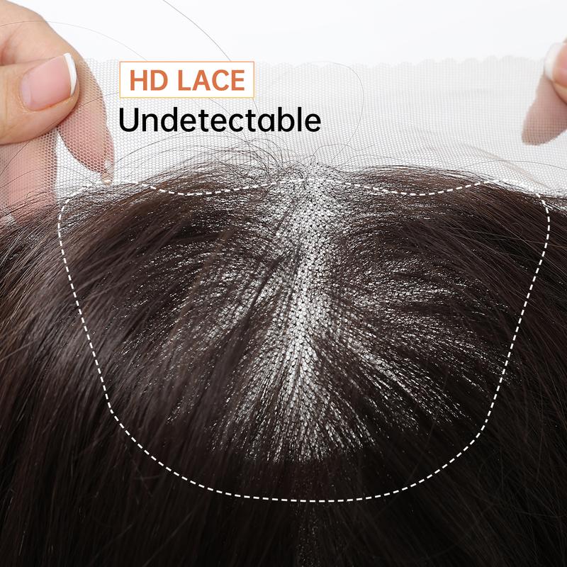 13x6 HD Transparent Lace Front Wig 22Inch Deep Brown Color Synthetic Lace Wig Glueless Lace Wig High Temperature Chemical Fiber Daily Wear&Christmas&Music Festival&Party&Halloween-Natural Look & Comfort Fit