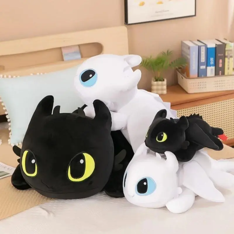 Dragon Toothless Plush Body Pillow Large Cute Cartoon Stuffed Cushion Soft Decorative Body Pillow Anime Sleeping Back Cushion