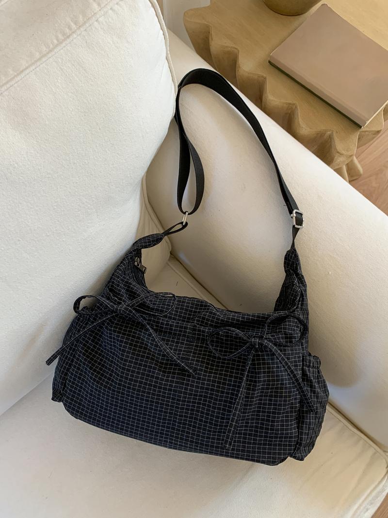 Stylish, Simple, Versatile One-shoulder Messenger Bag, Retro Plaid Underarm Bag, Casual Everyday Suitable for Shopping and Dating, Cross Body Bags, Fashionable Crossbody Bag