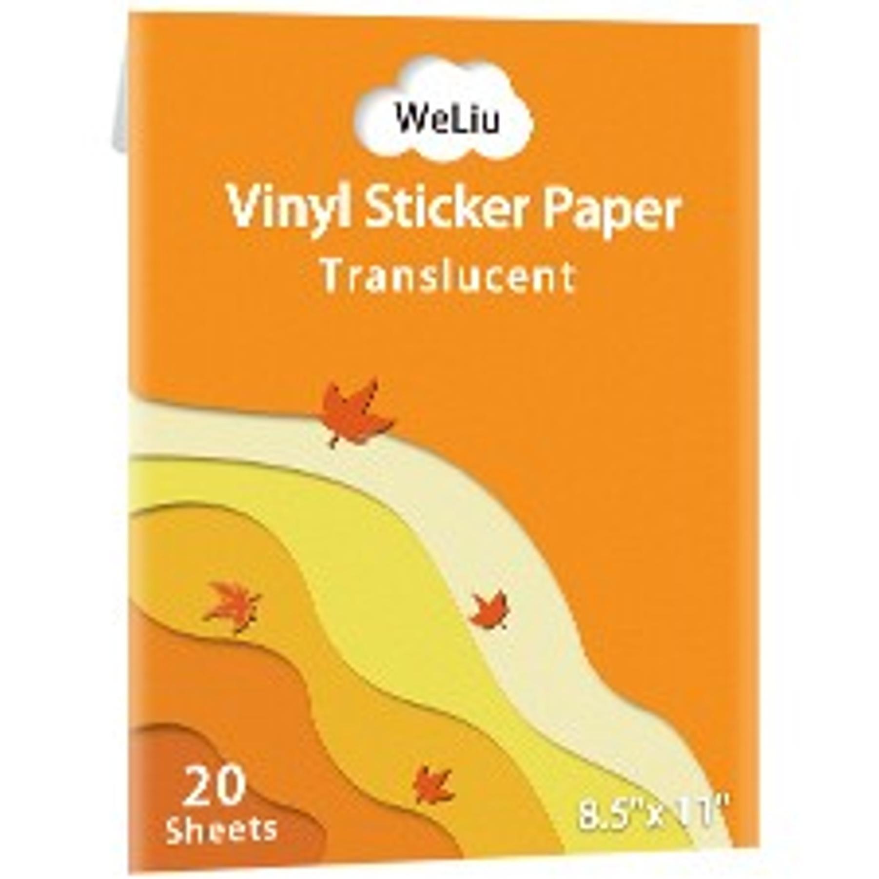 Glossy Printable Vinyl Sticker Paper for Inkjet Printer - 21 Sheets