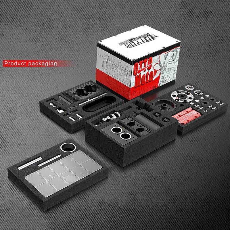 TOYAN SEMTO FS-L200AC ST-NF2 Nitro Engine Model Kit Simulation Mechanical DIY 7cc SOHC Inline 2-Cylinder 4-Stroke Air Cooled for Adults Hobbyists STEM Science Project Gift