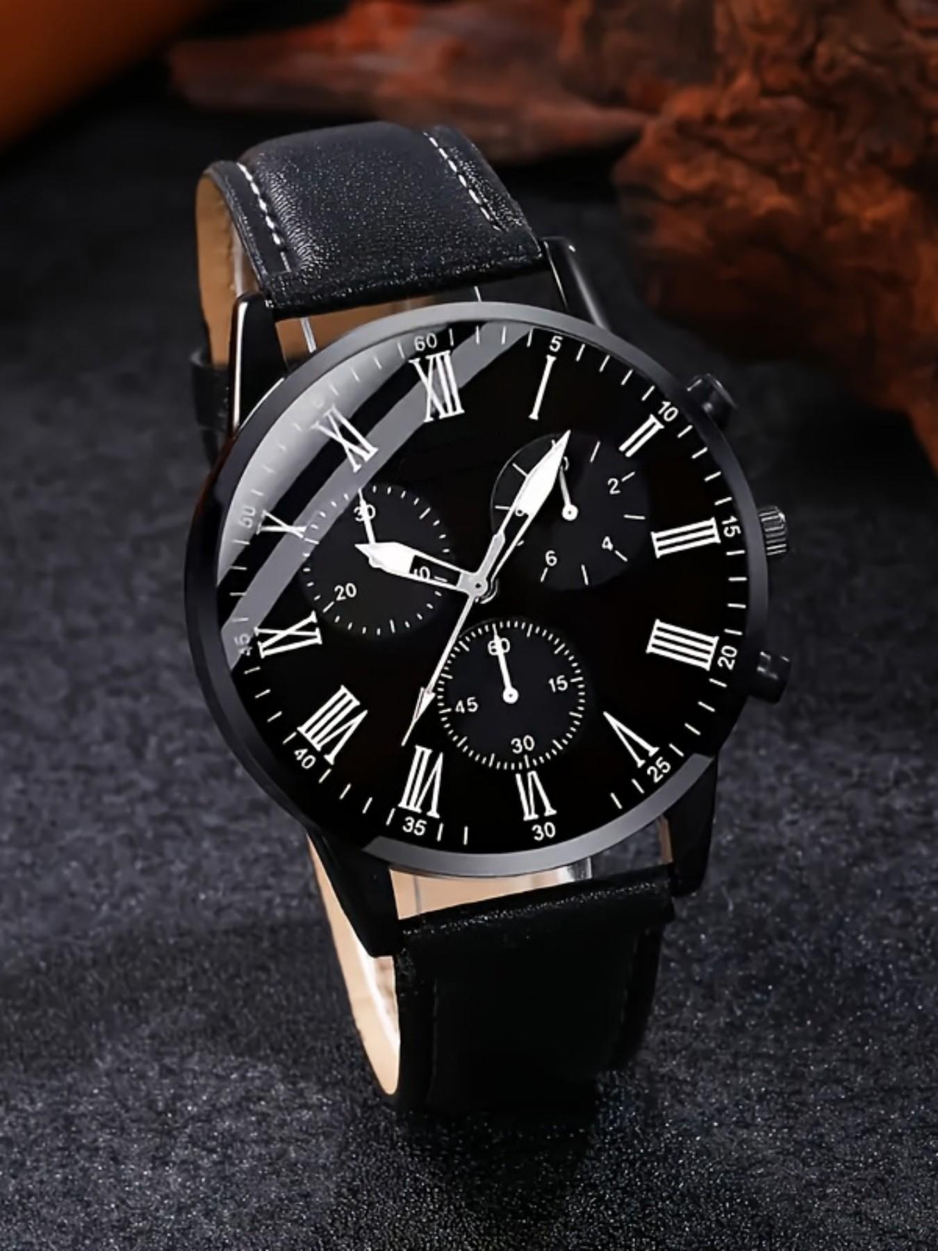 Classic Quartz Watch Set with Wallet, Analog Display, Zinc Alloy Material, Perfect for Weddings, Birthdays, Anniversaries, Business Men's Accessories
