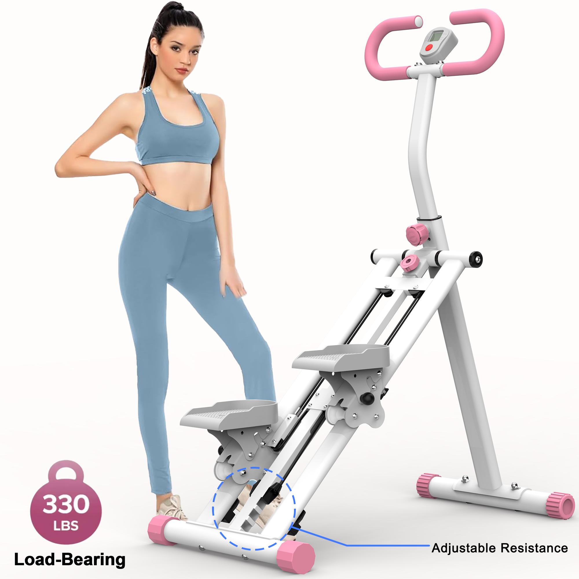 【KINMAC】330lbs Stair Stepper Climber Machine with Adjustable Resistance & Handlebar - Upgrade Vertical Climber Workout Machine for Full-Body Exercise Climber Fitness Equipment with Stable Frame 196N 3Level