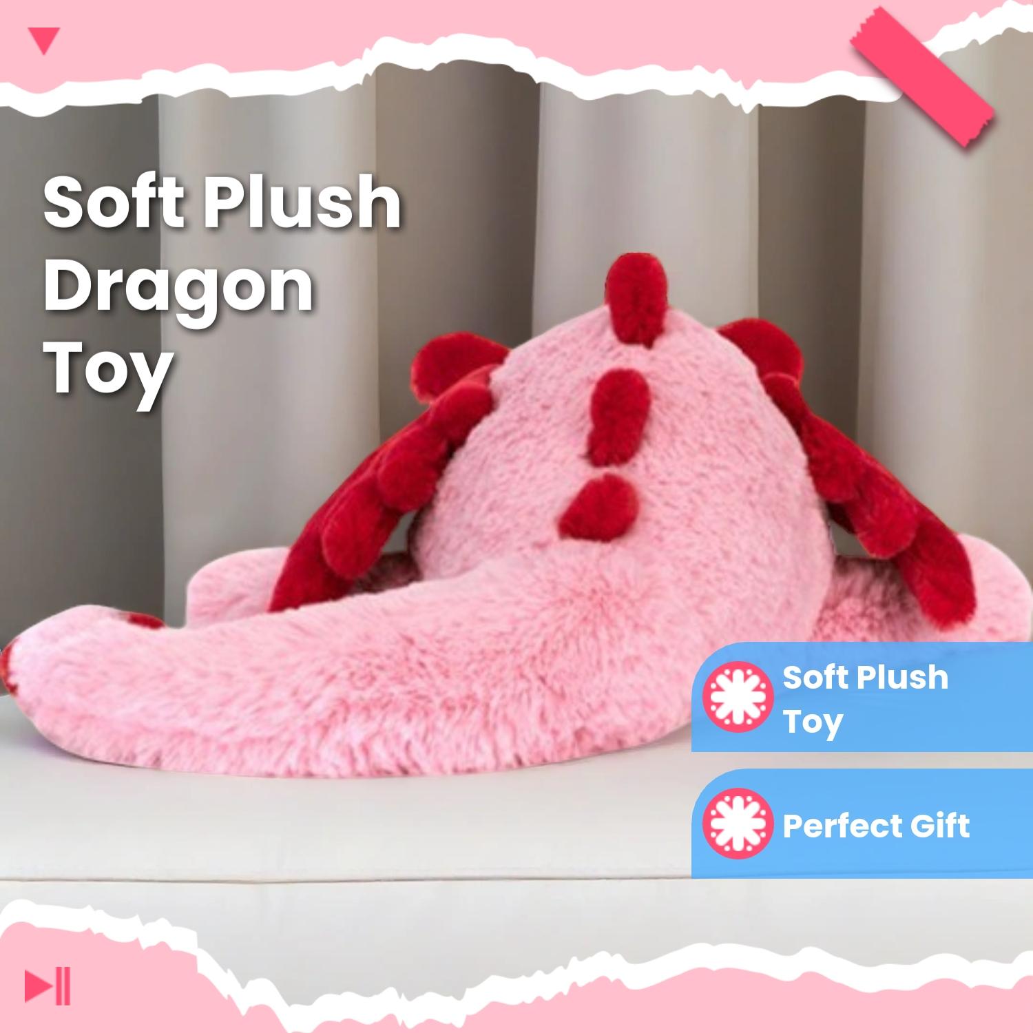 Heart Dragon Plush Toy, Soft and Cuddly Stuffed Animal, Perfect Gift for Kids, Birthday Present, Girls Party Favor