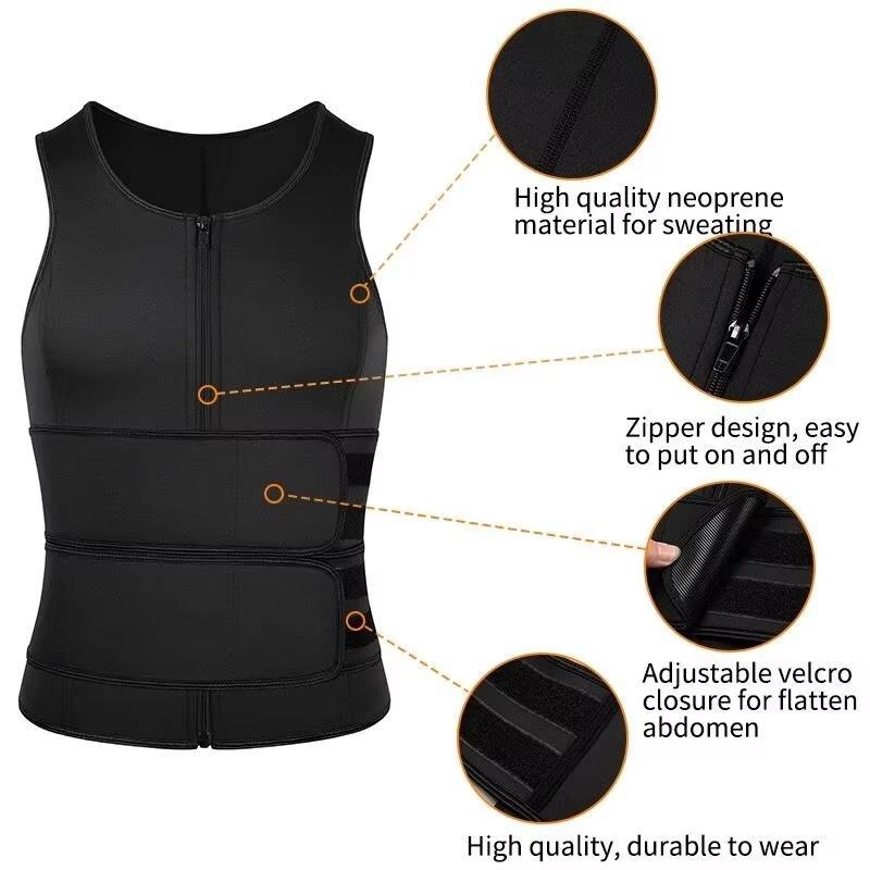 Men Body Shaper Waist Trainer Vest Sauna Sweat Vest Compression Undershirt Shapewear Workout Tank Tops Corset Sports Breathable Outfits Men Body Shaper Waist Trainer Vest Sauna Sweat Vest Compression Undershirt Shapewear Workout Tank Tops Corset Sports Breathable Outfits