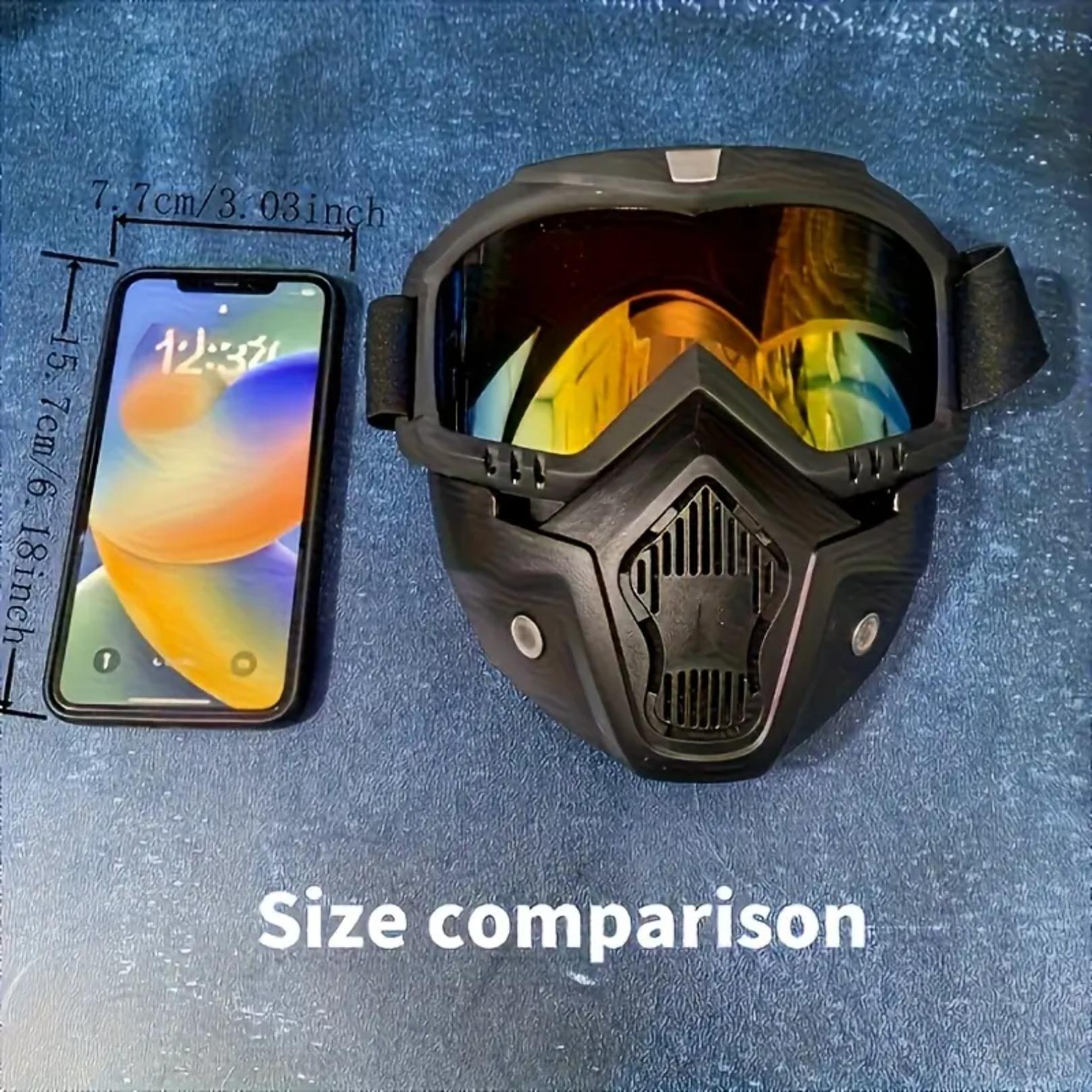 Full Face Protective Goggles - Anti-Fog High-Definition Lenses, Detachable Adjustable Face Mask, Comfort Cushion Sponge Padding, Durable Plastic Build for Yard Work, Outdoor Manual Labor